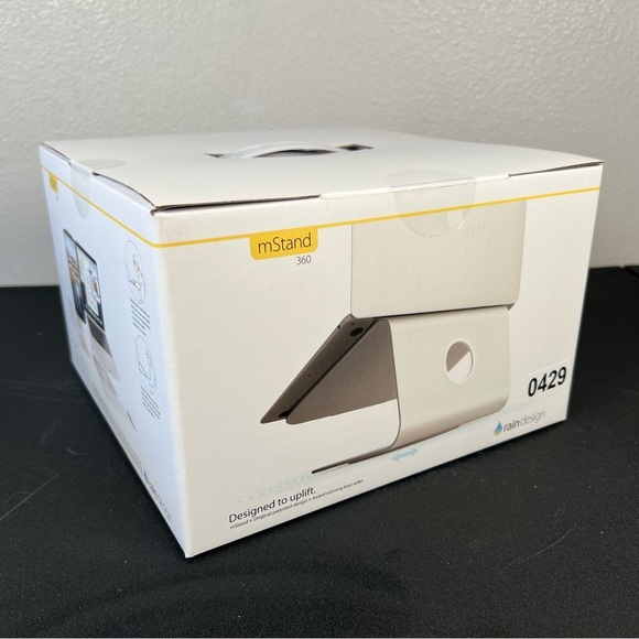 Rain Design mStand360 Silver Laptop Stand w/ Swivel Base, New In Box - Picture 7 of 10
